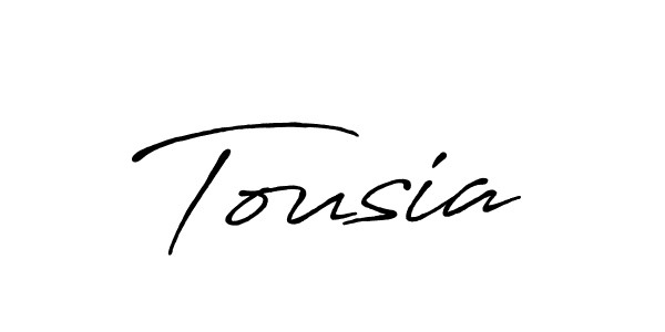 Create a beautiful signature design for name Tousia. With this signature (Antro_Vectra_Bolder) fonts, you can make a handwritten signature for free. Tousia signature style 7 images and pictures png