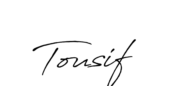 Design your own signature with our free online signature maker. With this signature software, you can create a handwritten (Antro_Vectra_Bolder) signature for name Tousif. Tousif signature style 7 images and pictures png