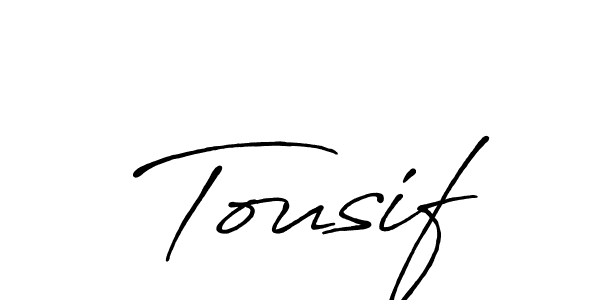 Design your own signature with our free online signature maker. With this signature software, you can create a handwritten (Antro_Vectra_Bolder) signature for name Tousif. Tousif signature style 7 images and pictures png