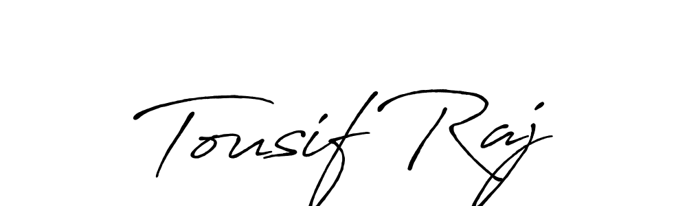 Similarly Antro_Vectra_Bolder is the best handwritten signature design. Signature creator online .You can use it as an online autograph creator for name Tousif Raj. Tousif Raj signature style 7 images and pictures png