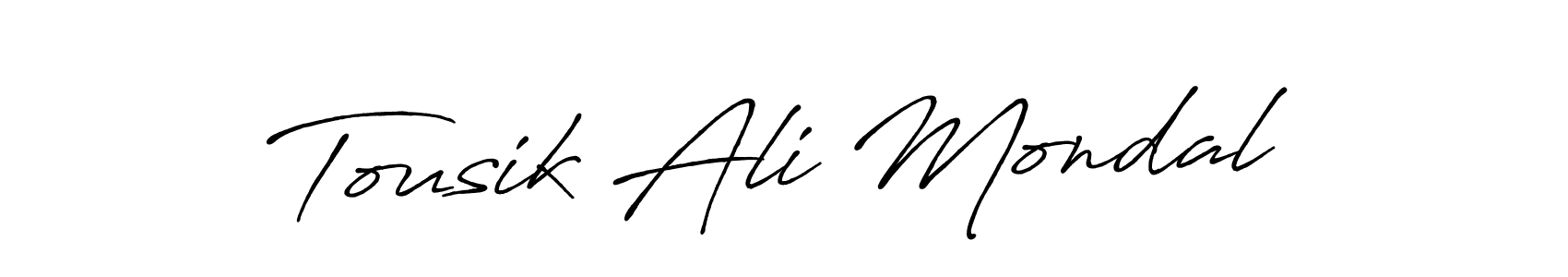 Create a beautiful signature design for name Tousik Ali Mondal. With this signature (Antro_Vectra_Bolder) fonts, you can make a handwritten signature for free. Tousik Ali Mondal signature style 7 images and pictures png