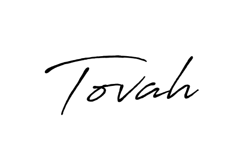 Create a beautiful signature design for name Tovah. With this signature (Antro_Vectra_Bolder) fonts, you can make a handwritten signature for free. Tovah signature style 7 images and pictures png