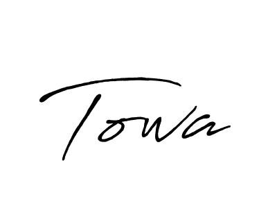 if you are searching for the best signature style for your name Towa. so please give up your signature search. here we have designed multiple signature styles  using Antro_Vectra_Bolder. Towa signature style 7 images and pictures png