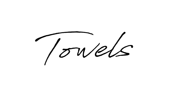 Also we have Towels name is the best signature style. Create professional handwritten signature collection using Antro_Vectra_Bolder autograph style. Towels signature style 7 images and pictures png