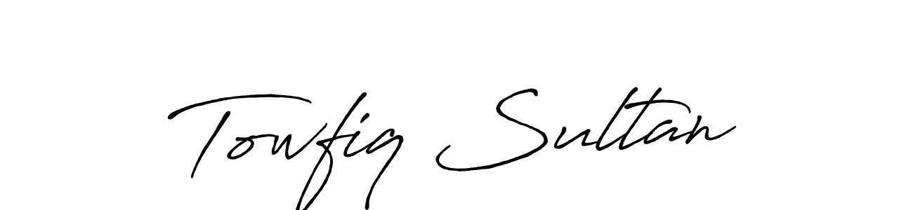 Make a beautiful signature design for name Towfiq Sultan. With this signature (Antro_Vectra_Bolder) style, you can create a handwritten signature for free. Towfiq Sultan signature style 7 images and pictures png