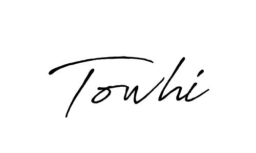 The best way (Antro_Vectra_Bolder) to make a short signature is to pick only two or three words in your name. The name Towhi include a total of six letters. For converting this name. Towhi signature style 7 images and pictures png