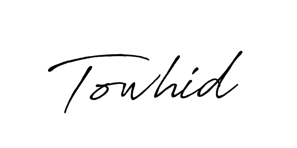 Also we have Towhid name is the best signature style. Create professional handwritten signature collection using Antro_Vectra_Bolder autograph style. Towhid signature style 7 images and pictures png