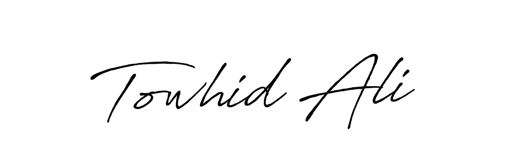 Here are the top 10 professional signature styles for the name Towhid Ali. These are the best autograph styles you can use for your name. Towhid Ali signature style 7 images and pictures png