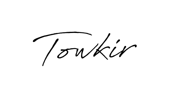 Design your own signature with our free online signature maker. With this signature software, you can create a handwritten (Antro_Vectra_Bolder) signature for name Towkir. Towkir signature style 7 images and pictures png