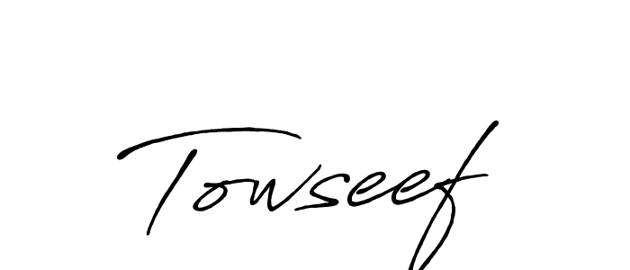 Design your own signature with our free online signature maker. With this signature software, you can create a handwritten (Antro_Vectra_Bolder) signature for name Towseef. Towseef signature style 7 images and pictures png