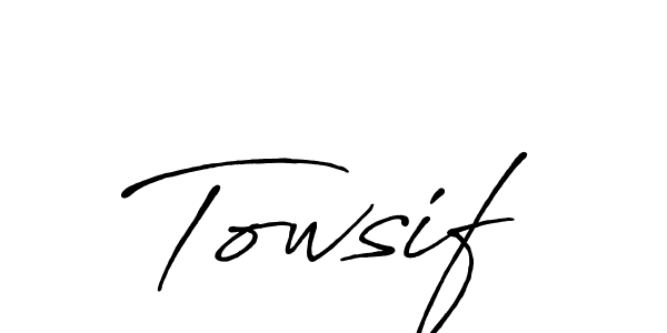 Also we have Towsif name is the best signature style. Create professional handwritten signature collection using Antro_Vectra_Bolder autograph style. Towsif signature style 7 images and pictures png