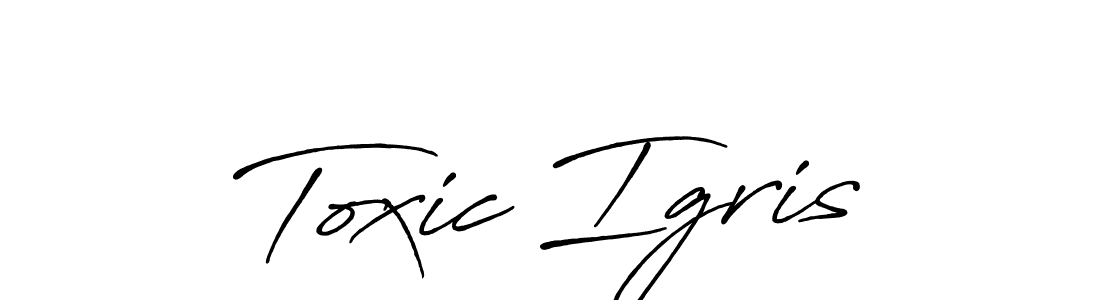 if you are searching for the best signature style for your name Toxic Igris. so please give up your signature search. here we have designed multiple signature styles  using Antro_Vectra_Bolder. Toxic Igris signature style 7 images and pictures png