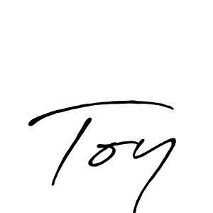 Create a beautiful signature design for name Toy. With this signature (Antro_Vectra_Bolder) fonts, you can make a handwritten signature for free. Toy signature style 7 images and pictures png