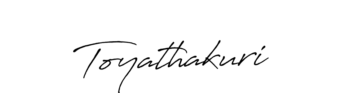 Use a signature maker to create a handwritten signature online. With this signature software, you can design (Antro_Vectra_Bolder) your own signature for name Toyathakuri. Toyathakuri signature style 7 images and pictures png