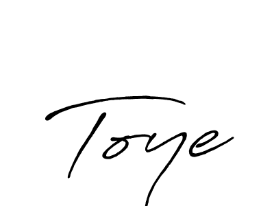 Use a signature maker to create a handwritten signature online. With this signature software, you can design (Antro_Vectra_Bolder) your own signature for name Toye. Toye signature style 7 images and pictures png