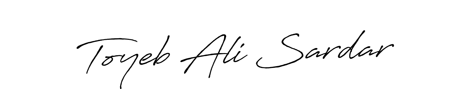 Make a beautiful signature design for name Toyeb Ali Sardar. With this signature (Antro_Vectra_Bolder) style, you can create a handwritten signature for free. Toyeb Ali Sardar signature style 7 images and pictures png