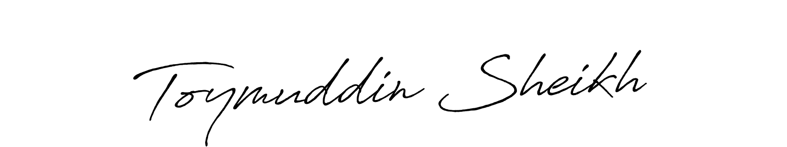 Toymuddin Sheikh stylish signature style. Best Handwritten Sign (Antro_Vectra_Bolder) for my name. Handwritten Signature Collection Ideas for my name Toymuddin Sheikh. Toymuddin Sheikh signature style 7 images and pictures png