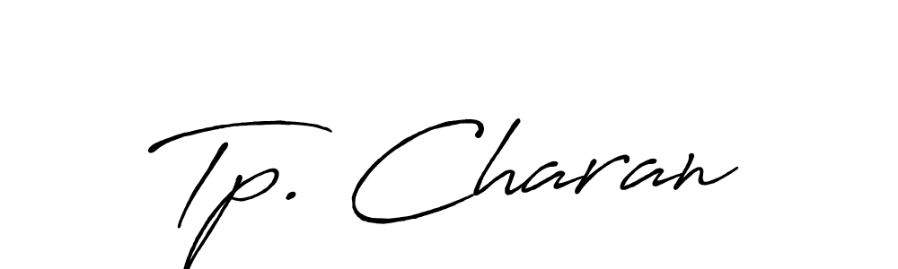How to make Tp. Charan name signature. Use Antro_Vectra_Bolder style for creating short signs online. This is the latest handwritten sign. Tp. Charan signature style 7 images and pictures png