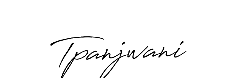 Create a beautiful signature design for name Tpanjwani. With this signature (Antro_Vectra_Bolder) fonts, you can make a handwritten signature for free. Tpanjwani signature style 7 images and pictures png