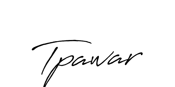 Make a beautiful signature design for name Tpawar. With this signature (Antro_Vectra_Bolder) style, you can create a handwritten signature for free. Tpawar signature style 7 images and pictures png