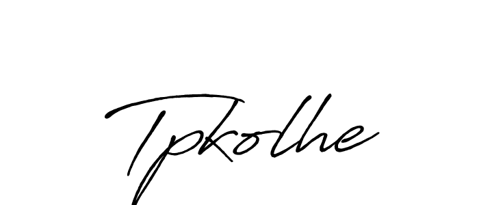 Use a signature maker to create a handwritten signature online. With this signature software, you can design (Antro_Vectra_Bolder) your own signature for name Tpkolhe. Tpkolhe signature style 7 images and pictures png