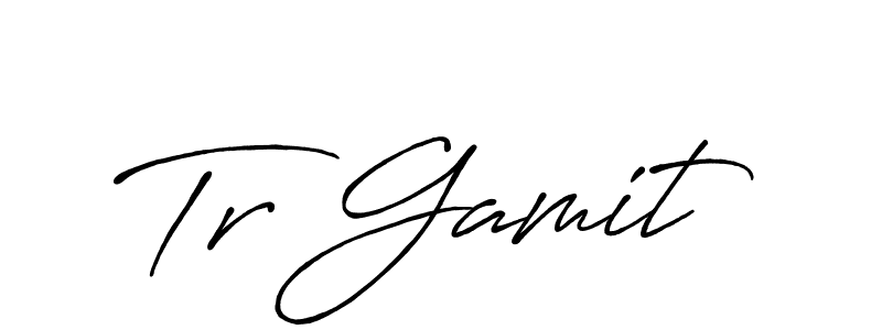 How to make Tr Gamit signature? Antro_Vectra_Bolder is a professional autograph style. Create handwritten signature for Tr Gamit name. Tr Gamit signature style 7 images and pictures png