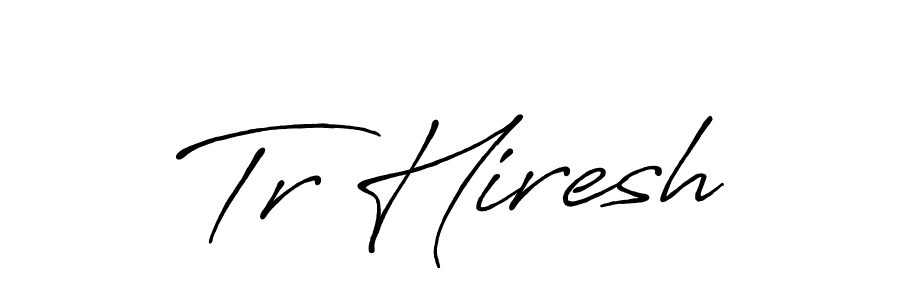 How to make Tr Hiresh signature? Antro_Vectra_Bolder is a professional autograph style. Create handwritten signature for Tr Hiresh name. Tr Hiresh signature style 7 images and pictures png