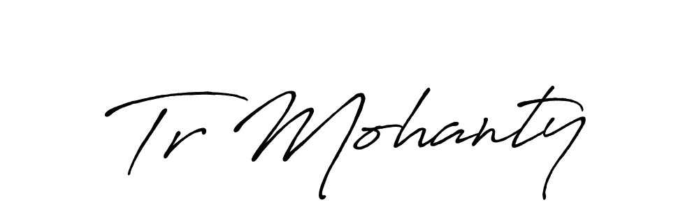How to make Tr Mohanty name signature. Use Antro_Vectra_Bolder style for creating short signs online. This is the latest handwritten sign. Tr Mohanty signature style 7 images and pictures png
