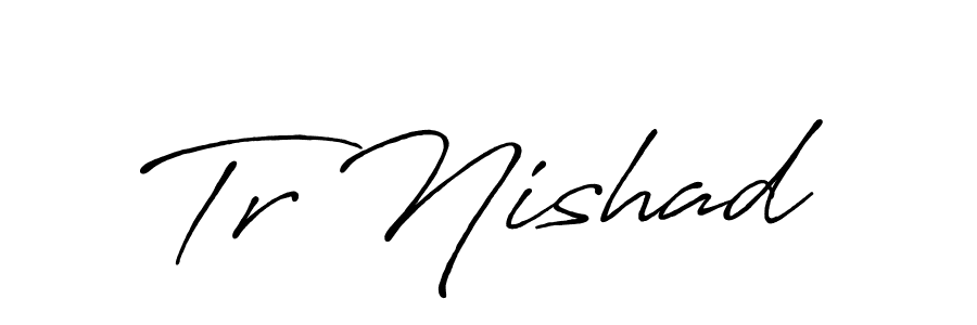 Tr Nishad stylish signature style. Best Handwritten Sign (Antro_Vectra_Bolder) for my name. Handwritten Signature Collection Ideas for my name Tr Nishad. Tr Nishad signature style 7 images and pictures png