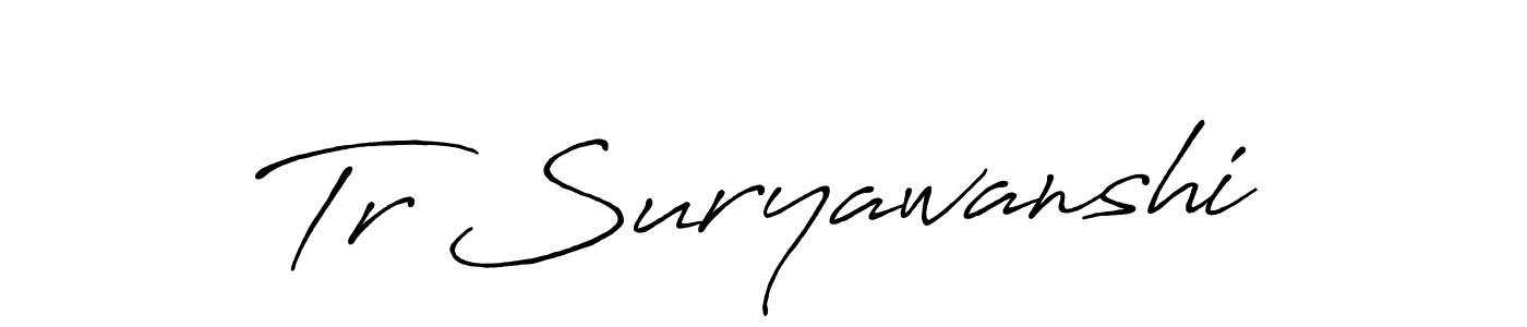 Tr Suryawanshi stylish signature style. Best Handwritten Sign (Antro_Vectra_Bolder) for my name. Handwritten Signature Collection Ideas for my name Tr Suryawanshi. Tr Suryawanshi signature style 7 images and pictures png