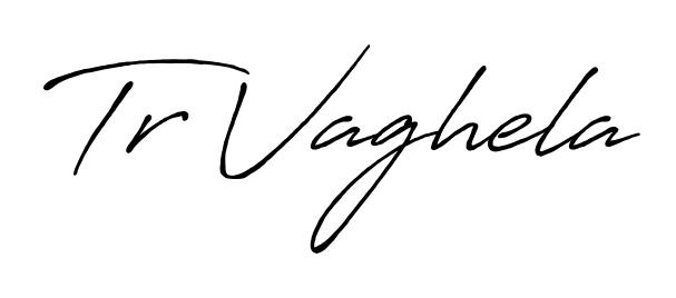 Design your own signature with our free online signature maker. With this signature software, you can create a handwritten (Antro_Vectra_Bolder) signature for name Tr Vaghela. Tr Vaghela signature style 7 images and pictures png