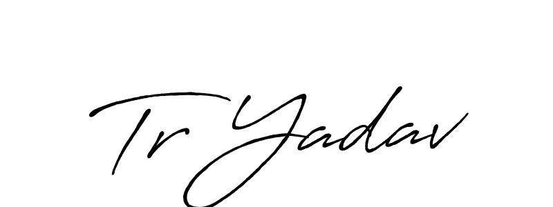 You should practise on your own different ways (Antro_Vectra_Bolder) to write your name (Tr Yadav) in signature. don't let someone else do it for you. Tr Yadav signature style 7 images and pictures png