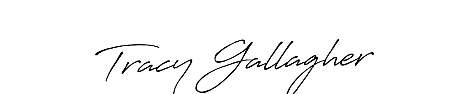 How to make Tracy Gallagher name signature. Use Antro_Vectra_Bolder style for creating short signs online. This is the latest handwritten sign. Tracy Gallagher signature style 7 images and pictures png