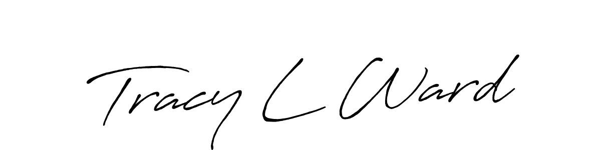 Create a beautiful signature design for name Tracy L Ward. With this signature (Antro_Vectra_Bolder) fonts, you can make a handwritten signature for free. Tracy L Ward signature style 7 images and pictures png