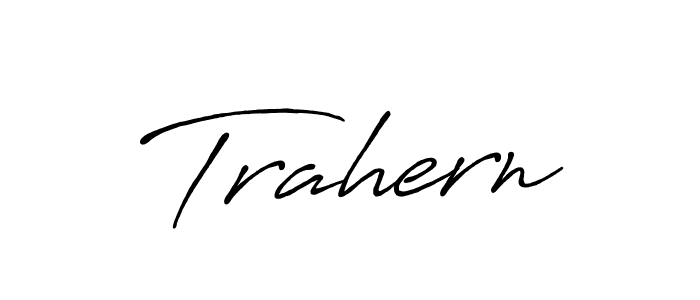 Design your own signature with our free online signature maker. With this signature software, you can create a handwritten (Antro_Vectra_Bolder) signature for name Trahern. Trahern signature style 7 images and pictures png