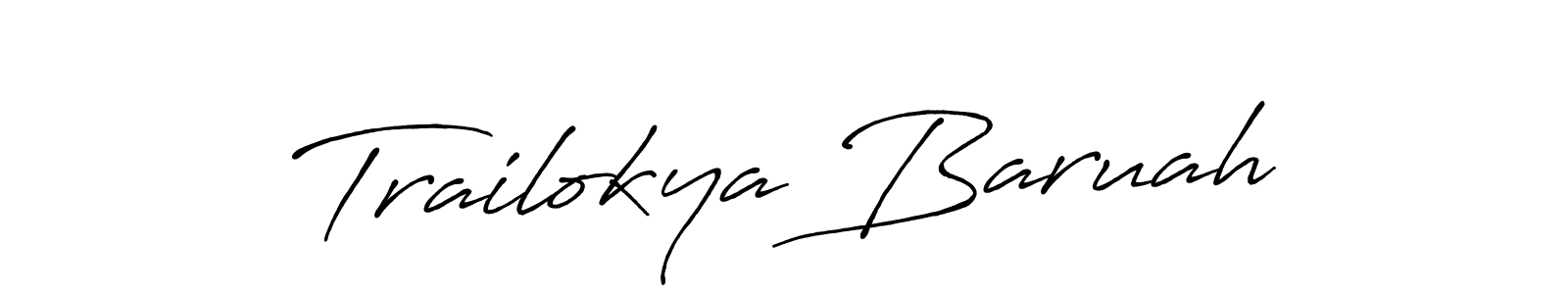 Similarly Antro_Vectra_Bolder is the best handwritten signature design. Signature creator online .You can use it as an online autograph creator for name Trailokya Baruah. Trailokya Baruah signature style 7 images and pictures png