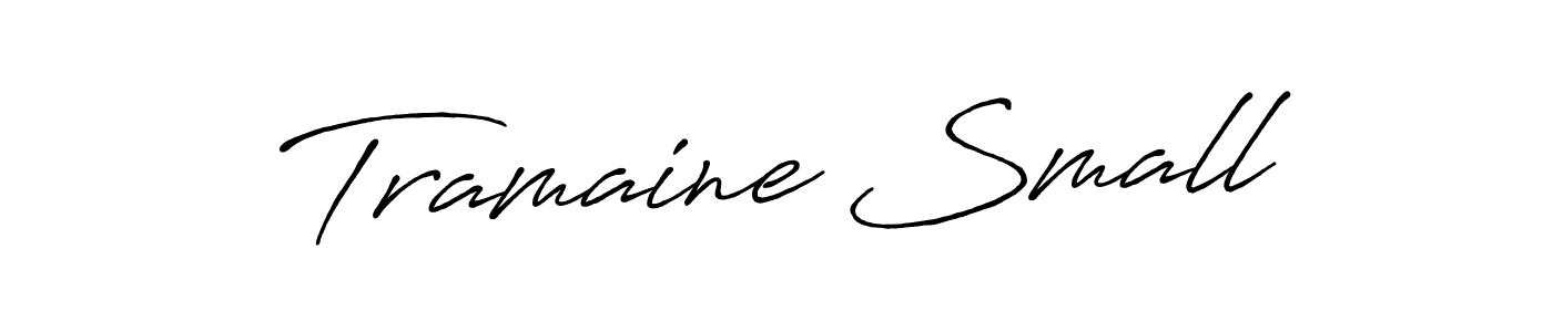 How to make Tramaine Small name signature. Use Antro_Vectra_Bolder style for creating short signs online. This is the latest handwritten sign. Tramaine Small signature style 7 images and pictures png