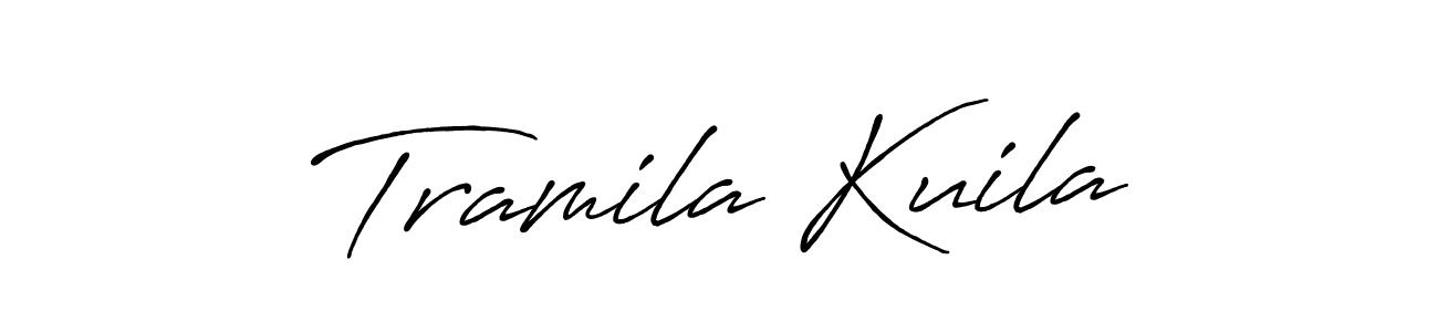 if you are searching for the best signature style for your name Tramila Kuila. so please give up your signature search. here we have designed multiple signature styles  using Antro_Vectra_Bolder. Tramila Kuila signature style 7 images and pictures png