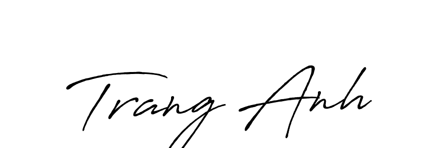 Trang Anh stylish signature style. Best Handwritten Sign (Antro_Vectra_Bolder) for my name. Handwritten Signature Collection Ideas for my name Trang Anh. Trang Anh signature style 7 images and pictures png