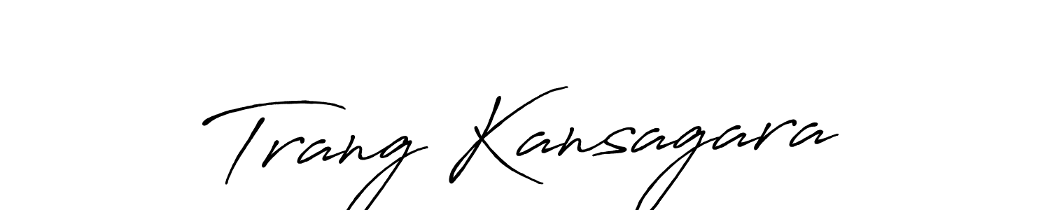 How to make Trang Kansagara signature? Antro_Vectra_Bolder is a professional autograph style. Create handwritten signature for Trang Kansagara name. Trang Kansagara signature style 7 images and pictures png
