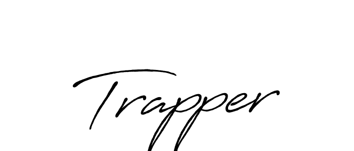 How to make Trapper name signature. Use Antro_Vectra_Bolder style for creating short signs online. This is the latest handwritten sign. Trapper signature style 7 images and pictures png