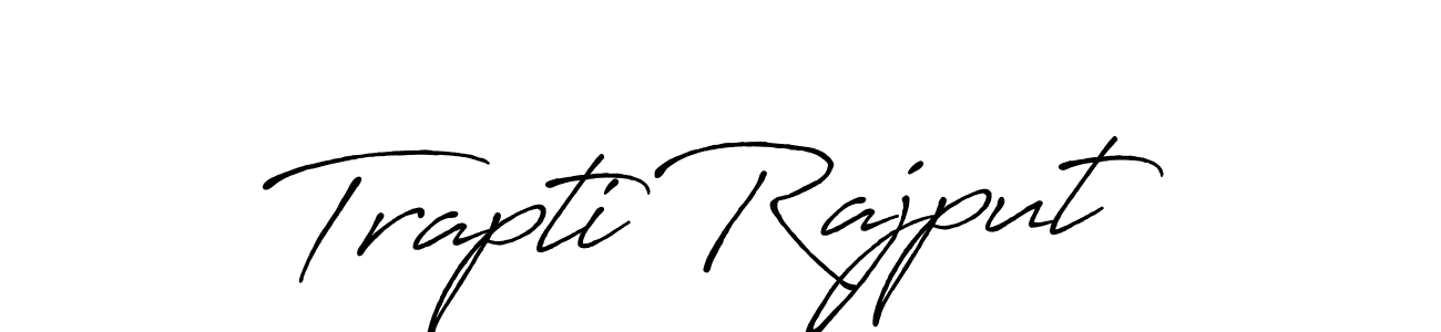 Make a beautiful signature design for name Trapti Rajput. With this signature (Antro_Vectra_Bolder) style, you can create a handwritten signature for free. Trapti Rajput signature style 7 images and pictures png