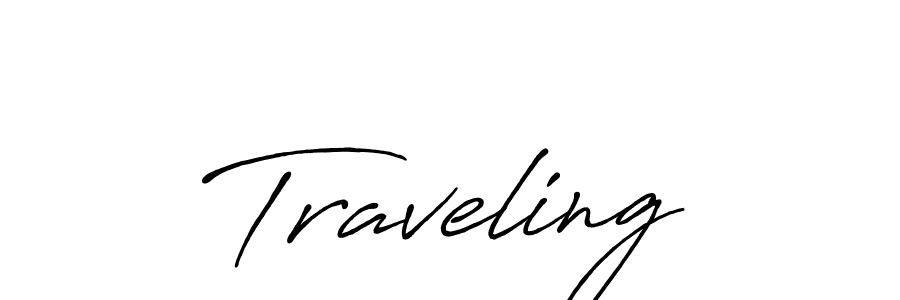 Create a beautiful signature design for name Traveling. With this signature (Antro_Vectra_Bolder) fonts, you can make a handwritten signature for free. Traveling signature style 7 images and pictures png