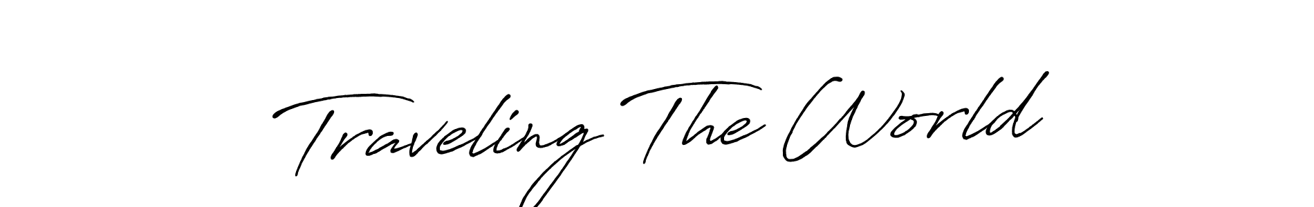 Best and Professional Signature Style for Traveling The World. Antro_Vectra_Bolder Best Signature Style Collection. Traveling The World signature style 7 images and pictures png