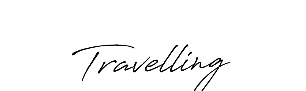 How to make Travelling signature? Antro_Vectra_Bolder is a professional autograph style. Create handwritten signature for Travelling name. Travelling signature style 7 images and pictures png