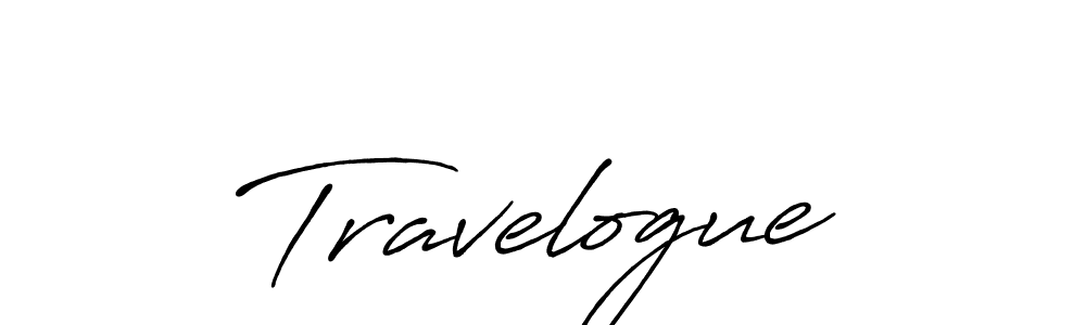 How to make Travelogue name signature. Use Antro_Vectra_Bolder style for creating short signs online. This is the latest handwritten sign. Travelogue signature style 7 images and pictures png