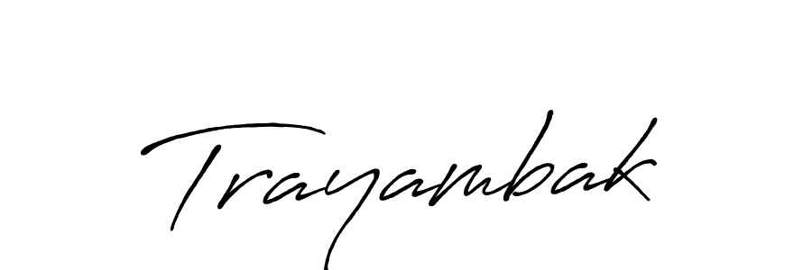 Use a signature maker to create a handwritten signature online. With this signature software, you can design (Antro_Vectra_Bolder) your own signature for name Trayambak. Trayambak signature style 7 images and pictures png