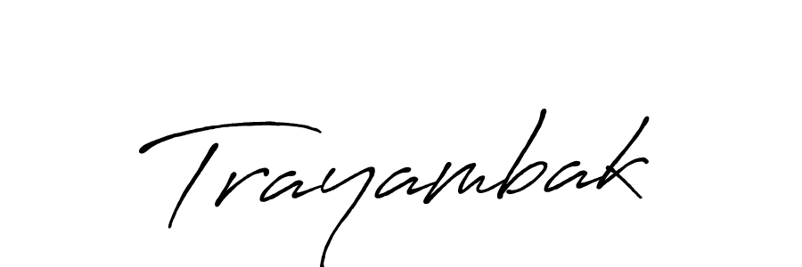 Also we have Trayambak name is the best signature style. Create professional handwritten signature collection using Antro_Vectra_Bolder autograph style. Trayambak signature style 7 images and pictures png
