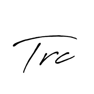How to make Trc signature? Antro_Vectra_Bolder is a professional autograph style. Create handwritten signature for Trc name. Trc signature style 7 images and pictures png