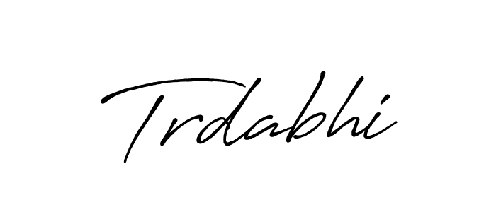 How to make Trdabhi signature? Antro_Vectra_Bolder is a professional autograph style. Create handwritten signature for Trdabhi name. Trdabhi signature style 7 images and pictures png